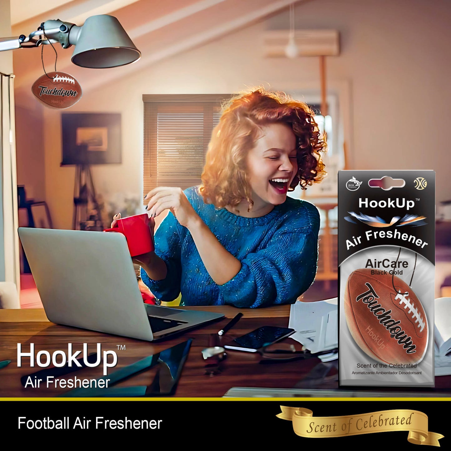 Football Air Freshener (4 Pack)