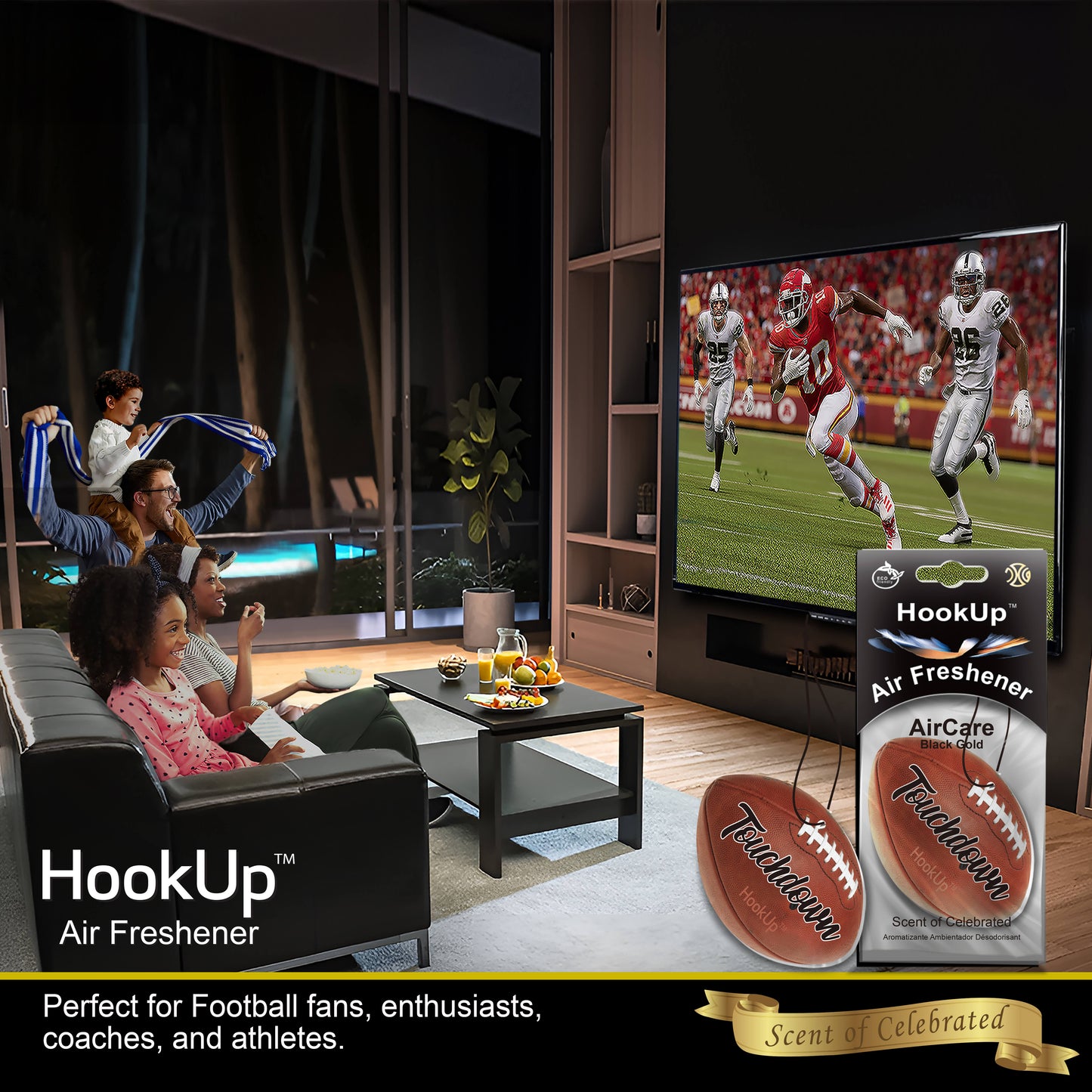 Football Air Freshener (4 Pack)